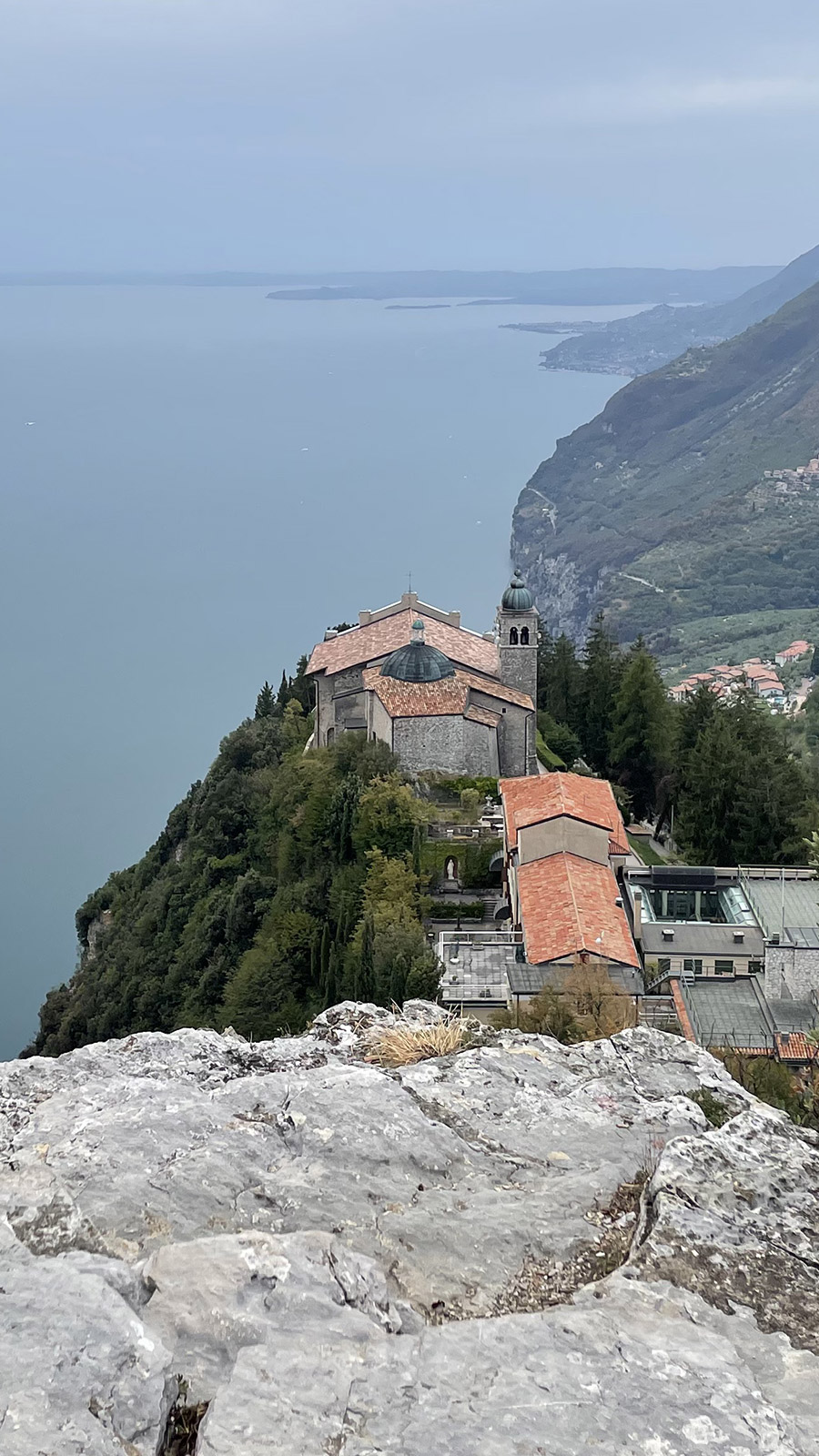 Monte Cas view from Monte Cas on Madonna di Montecastello and Lake Garda - Author: 	Carl Steinbeißer, - cut off from the original